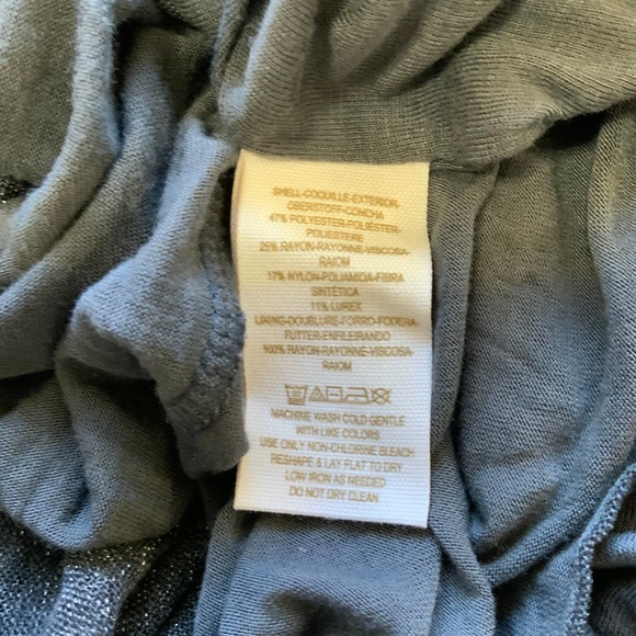 Free People Beach Dress Cruise Town Metallic Silver Summer Scoop Neck Small - Picture 8 of 8